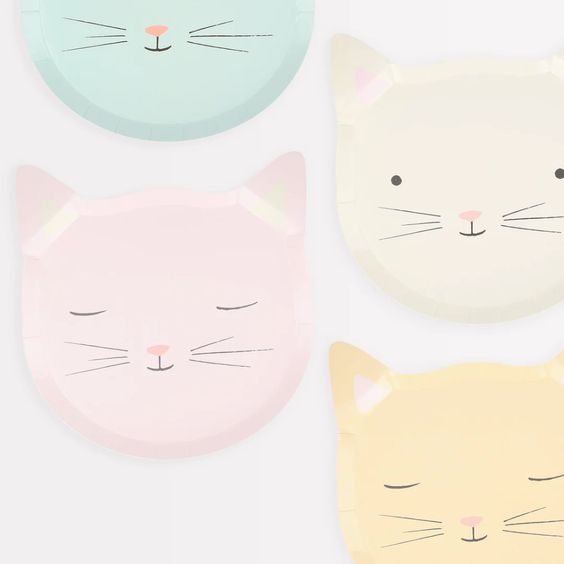 Cute Kitten Plates - Meri Meri