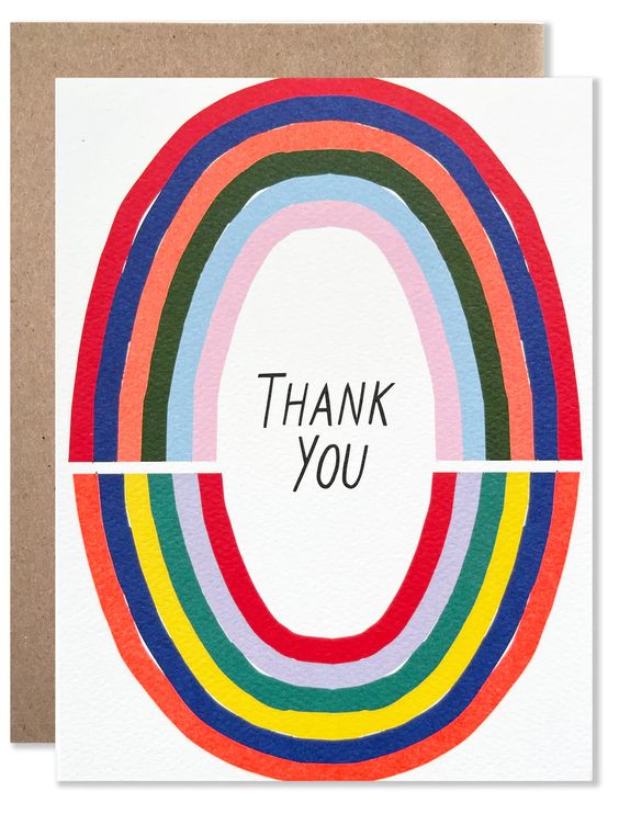 Thank You Rainbow Arches Greeting Card