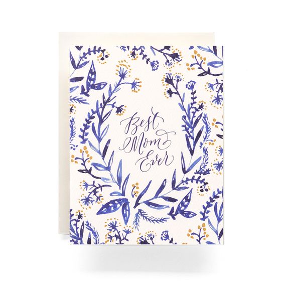 Cobalt & Canary Mothers Day Greeting Card