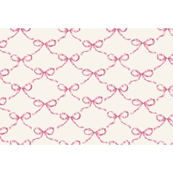 Pink Bow Lattice Placemat - Hester & Cook - Hank & Sylvie's
