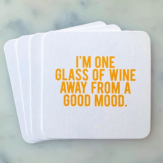 Hank & Sylvie's - One Glass of Wine Coasters