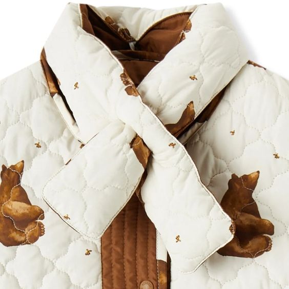 Honey Bear Quilted Jacket and Scarf - Milkbarn Baby