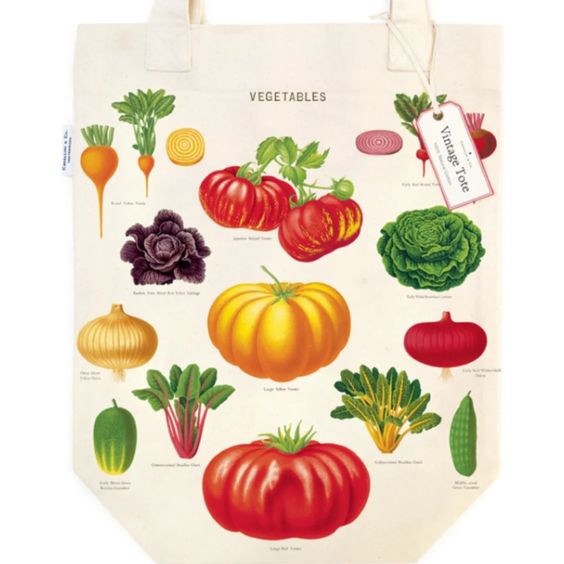 Hank & Sylvie's - Vegetable Garden Tote Bag - Cavallini & Co.
