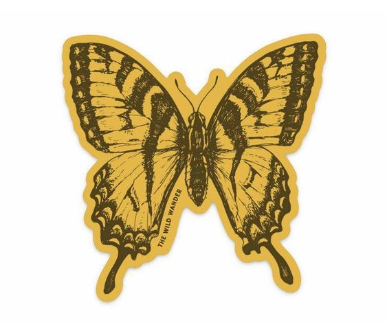 Yellow Swallowtail Butterfly Sticker - Hank & Sylvie's