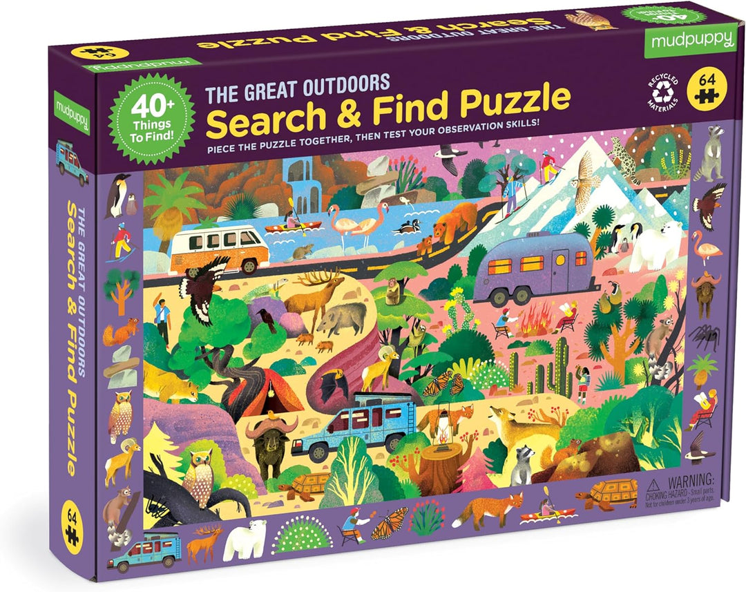 The Great Outdoors Search & Find Puzzle 64pc - Hank & Sylvie's 