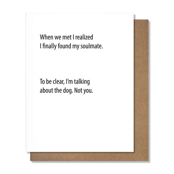 Dog Soulmate Love Card - Hank & Sylvie's