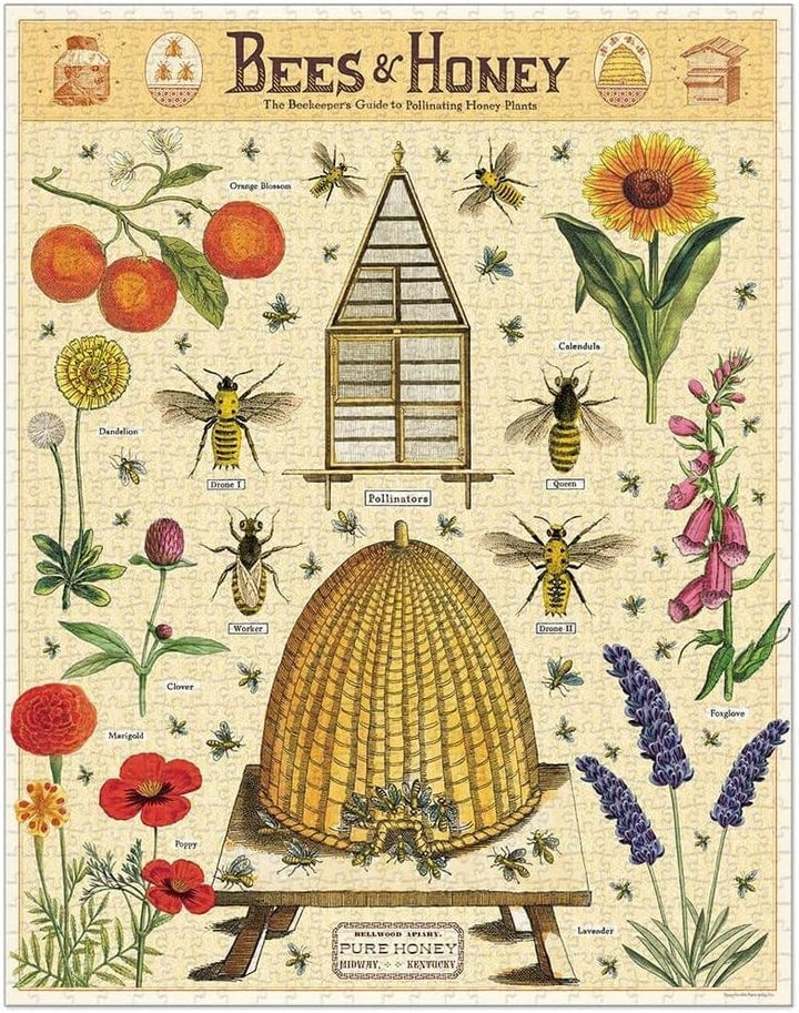 Bees & Honey Vintage 1000 Piece Puzzle