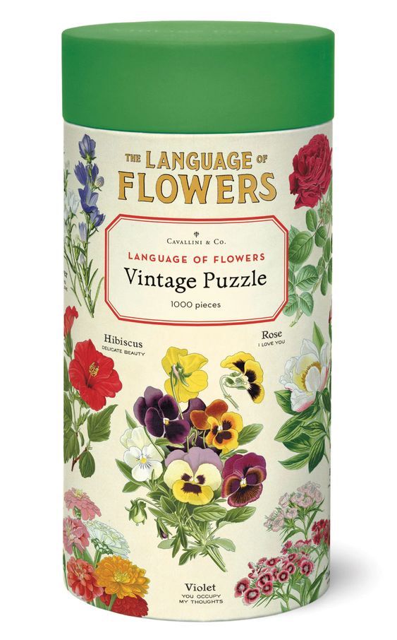 Language of Flowers Vintage 1000pc Puzzle - Cavallini & Co.