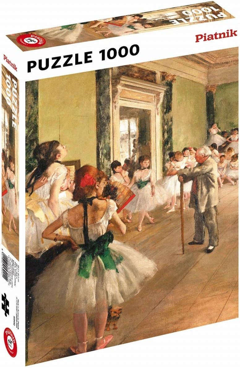Piatnik puzzle box with a painting of dancers and a teacher, featuring the brand 'Piatnik'.