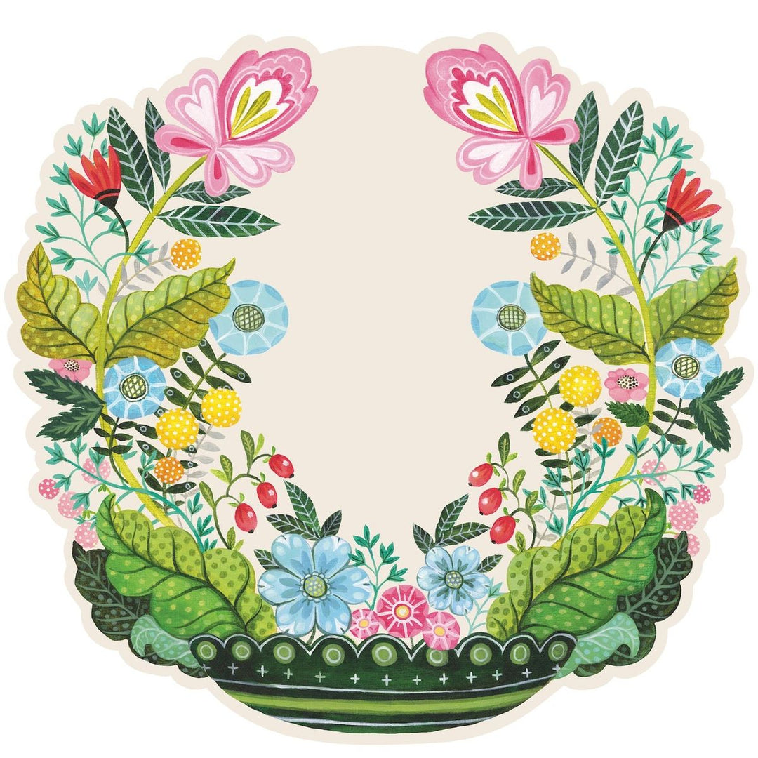 Die-Cut Vase Arrangement Placemat