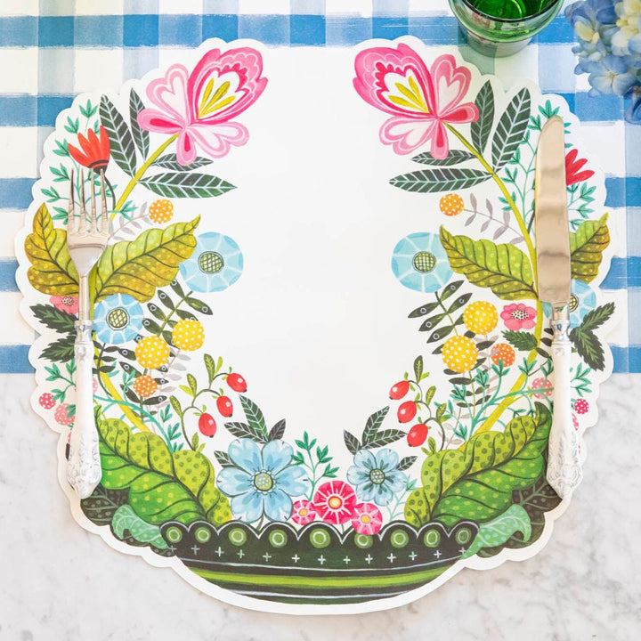 Die-Cut Vase Arrangement Placemat