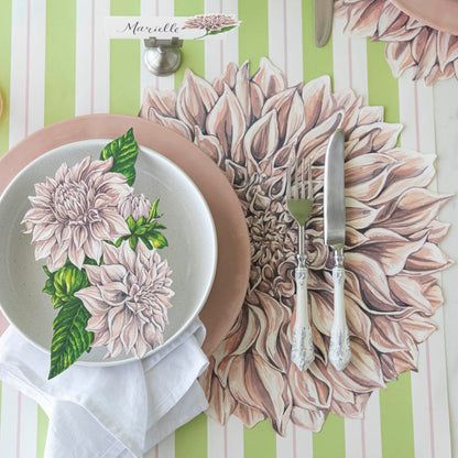 Die-cut Dahlia Paper Placemat