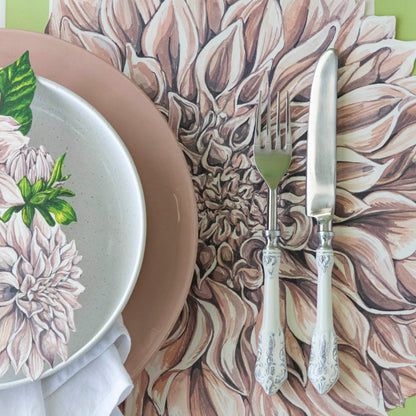 Die-cut Dahlia Paper Placemat