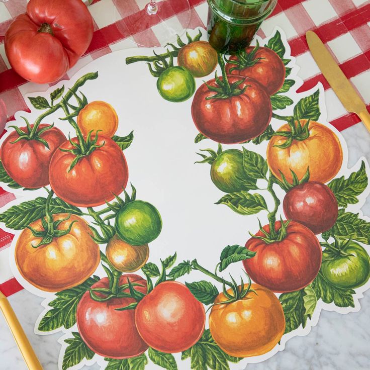 Die-Cut Tomato Placemat