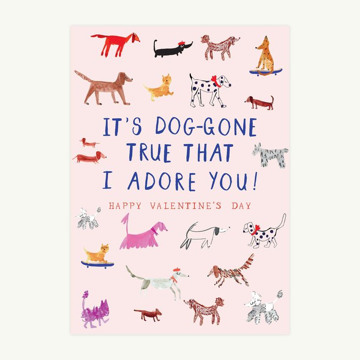 Doggone True Valentine's Day Greeting Card