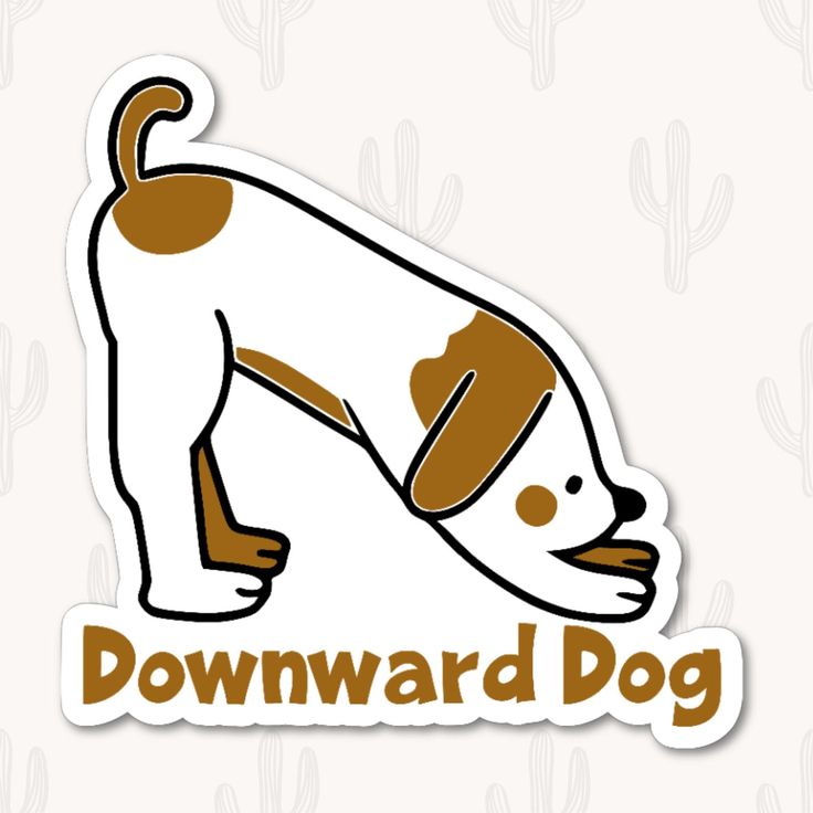 Downward Dog Yoga Vinyl Sticker