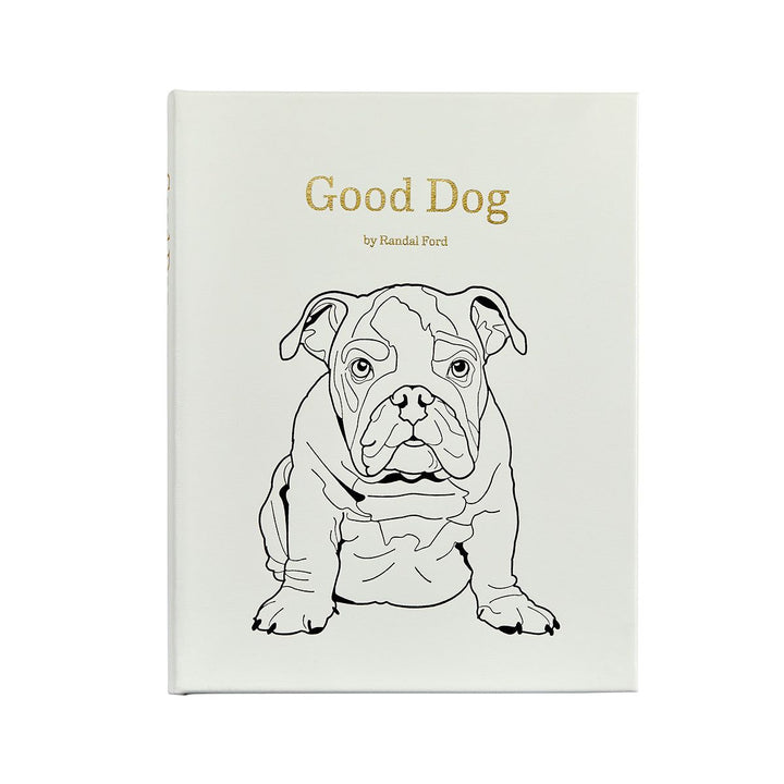 Book cover with a line drawing of a bulldog and 'Good Dog' text on a white background