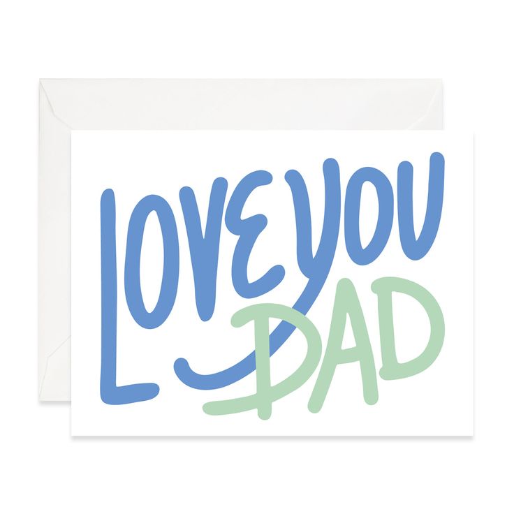 Love You Dad Letting Card
