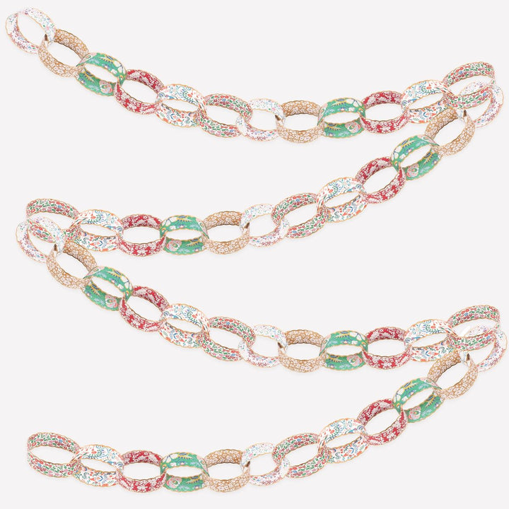 Multicolored chain belt on a white background