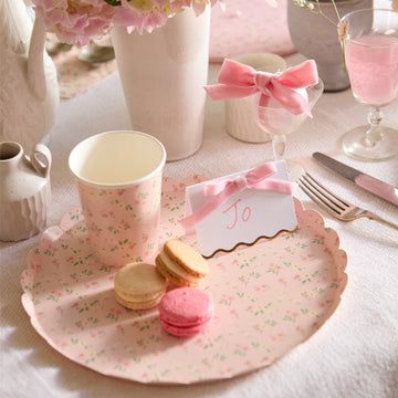 Pastel Velvet Bow Place Cards