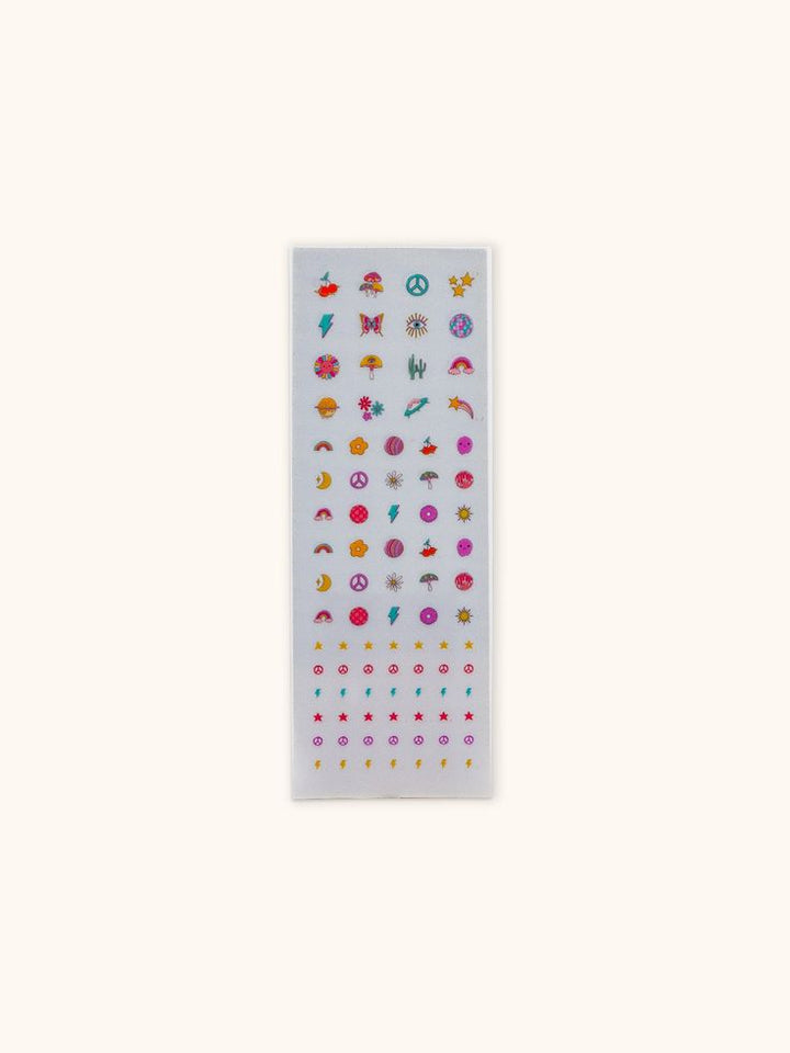 Pack of colorful stickers on a white background