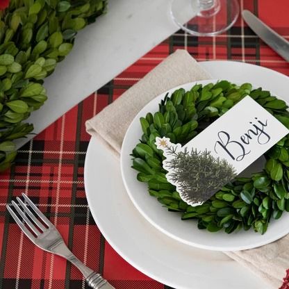 Red Plaid Paper Placemat