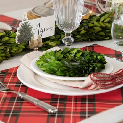 Red Plaid Paper Placemat
