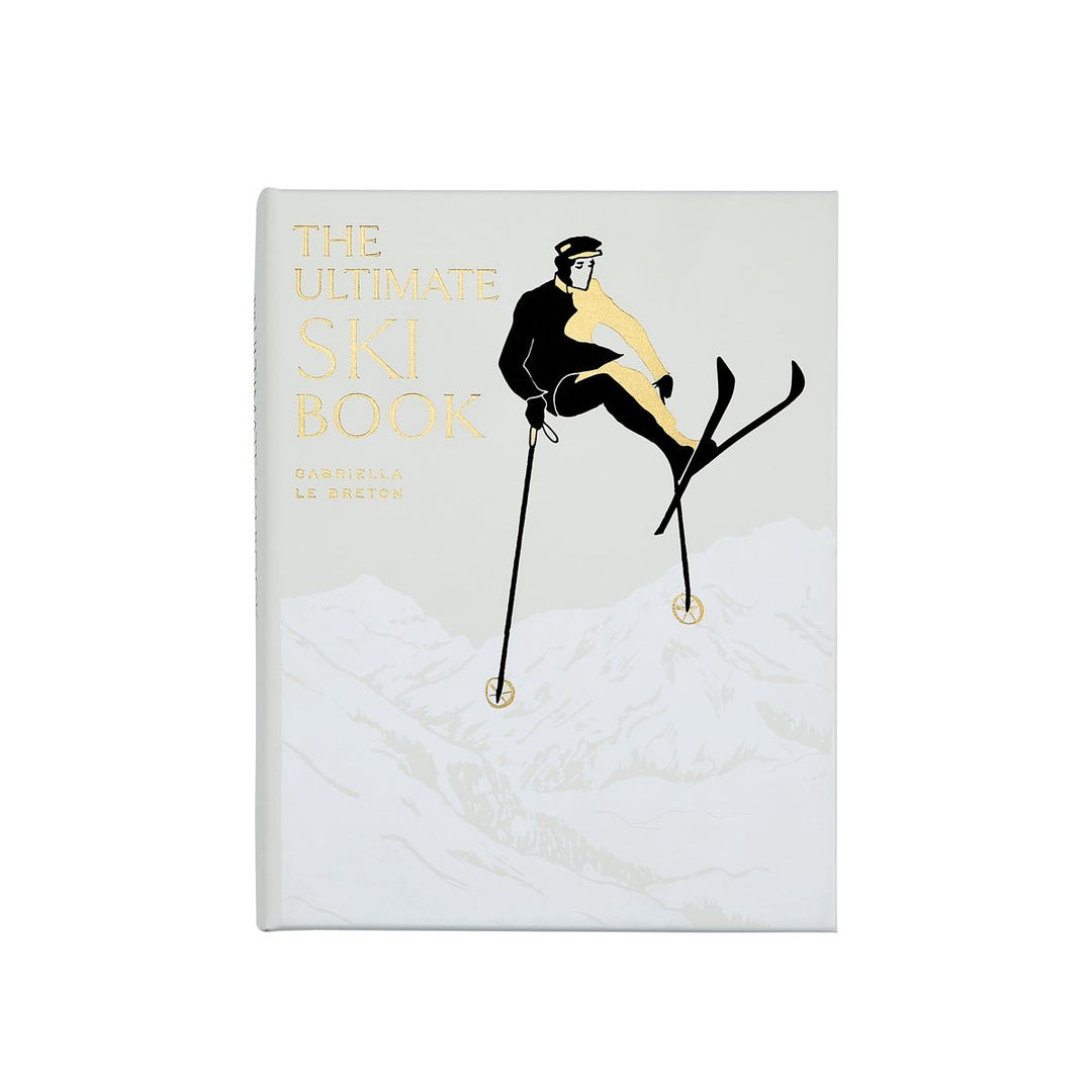 Book titled 'The Ultimate Ski Book' with a skier illustration on a white background