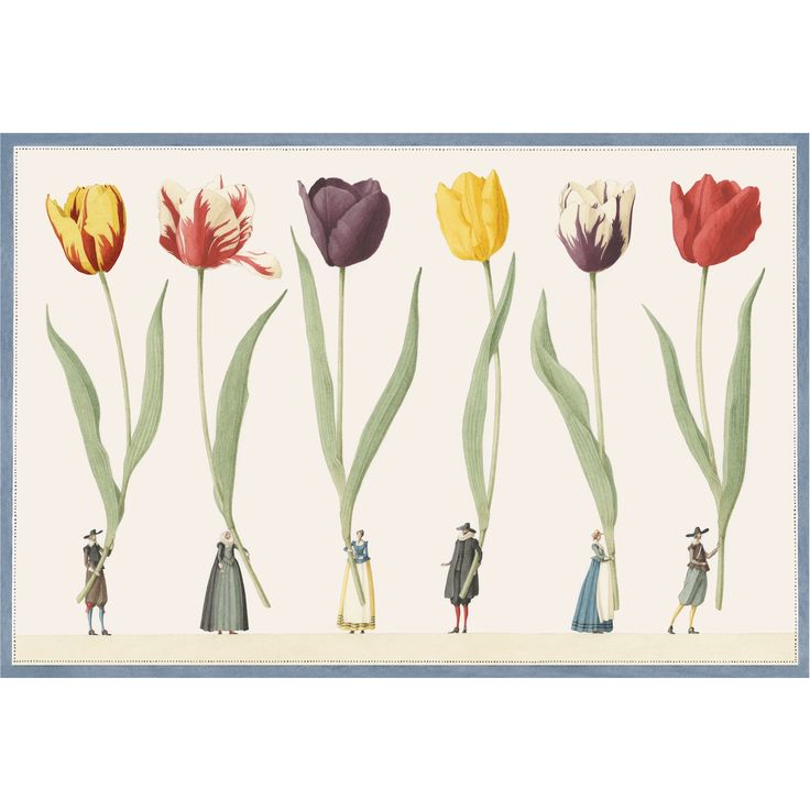Tulip Parade Paper Placemat