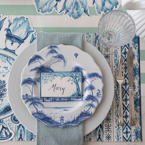 Hank & Sylvie's - Indigo Chinz Placemat - Hester & Cook
