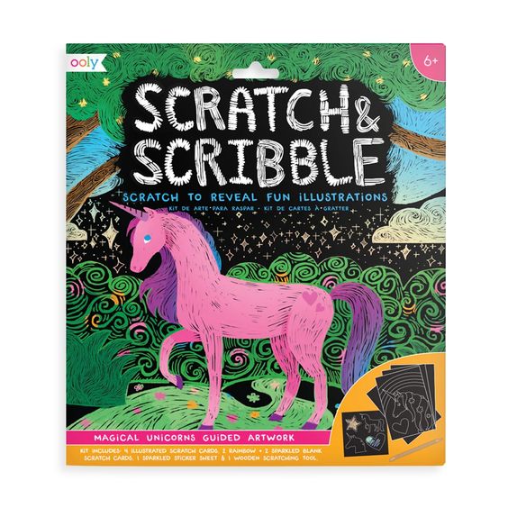 Hank & Sylvie's - Magical Unicorn Scratch & Scribble Scratch Art Kit