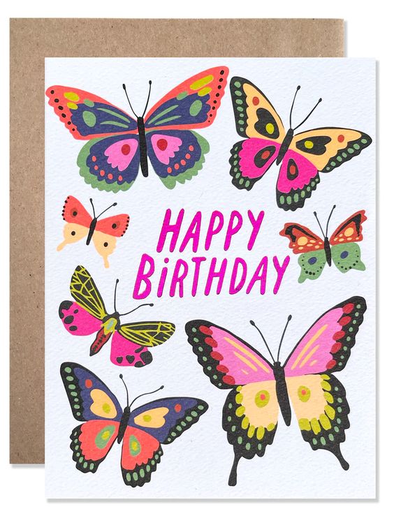 Happy Birthday Butterflies Greeting Card