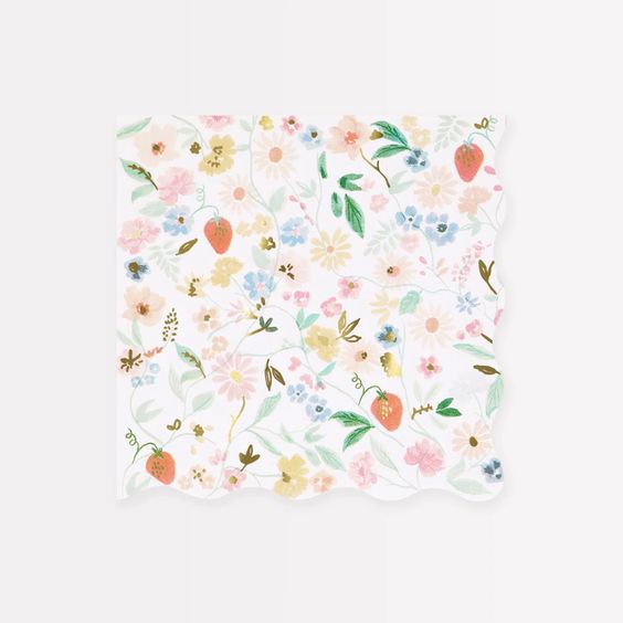 Hank & Sylvie's - Elegant Floral Large Napkins - Meri Meri