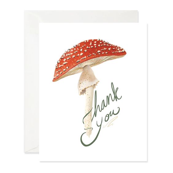 Mushroom Thank You Greeting Card