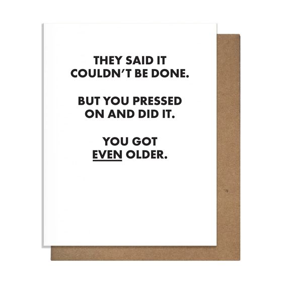 Couldn't Be Done Funny Birthday Card - Hank & Sylvie's