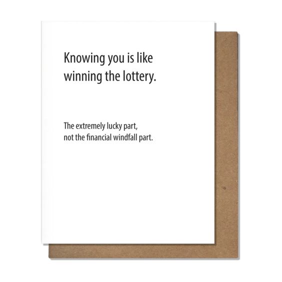 Hank & Sylvie's - Lottery Friendship Card - Pretty Alright Goods