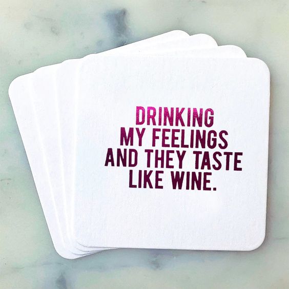 Hank & Sylvie's - Drinking My Feelings Coasters