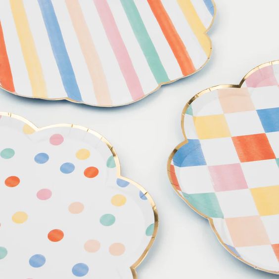 Colourful Pattern Dinner Plates - Meri Meri