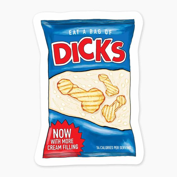 Hank & Sylvie's - Dicks Vinyl Sticker - Nice Enough Stickers
