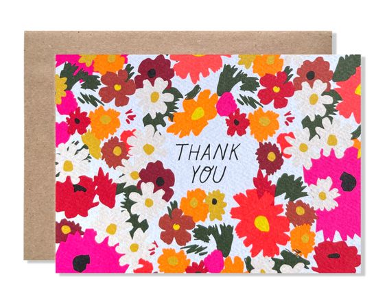 Thank You Martha's Garden Greeting Card