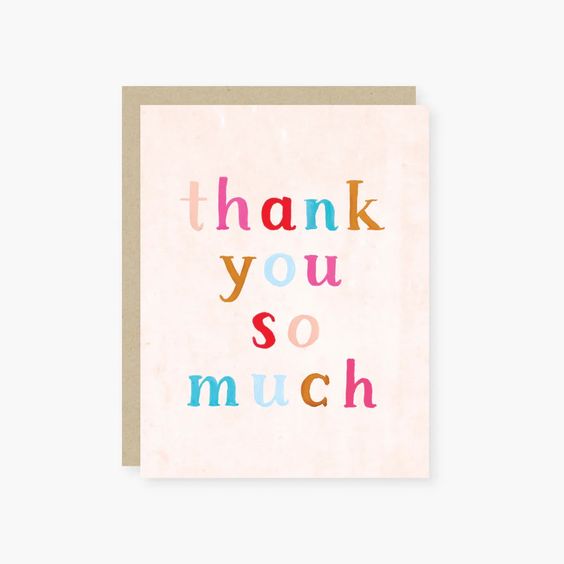 Hank & Sylvie's - Painted Letters Thank You Card