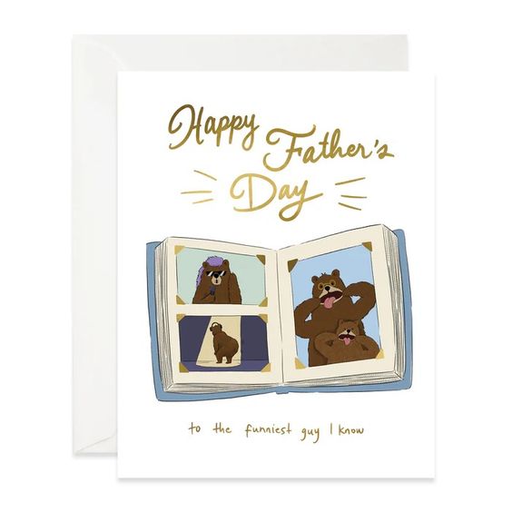 Photo Album Dad Father's Day Card - Hank & Sylvie's