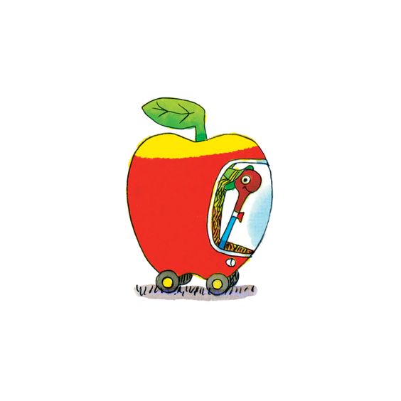 Lowly Apple Car Tattoo by Richard Scarry - Tattly