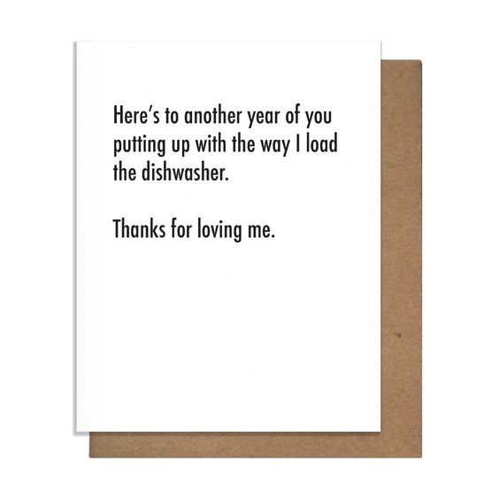 Dishwasher Love Card