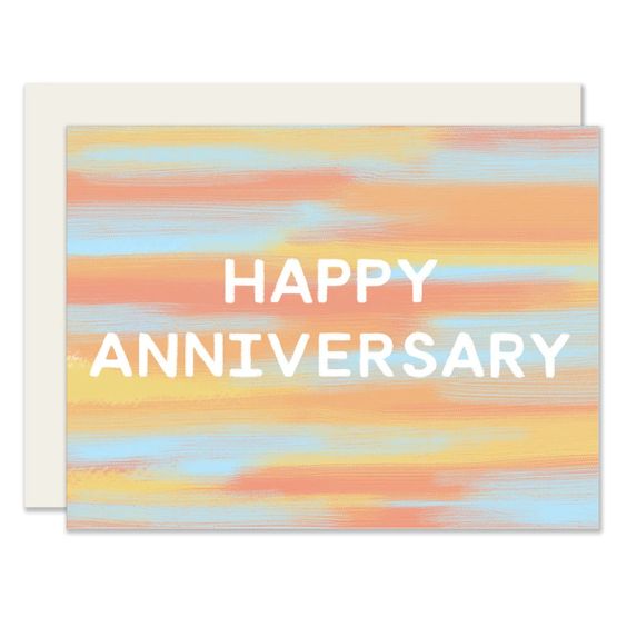 Painterly Anniversary Card