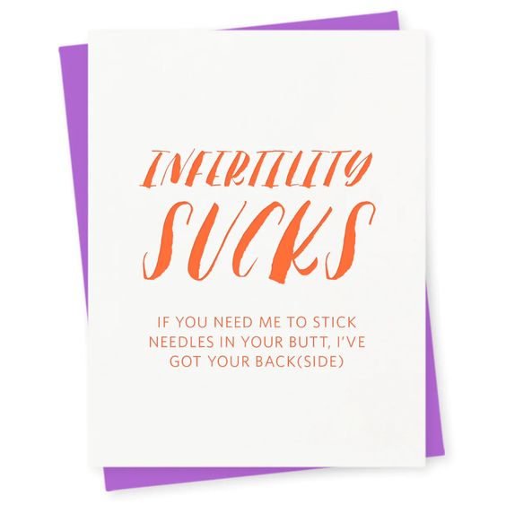 Infertility Sucks Greeting Card