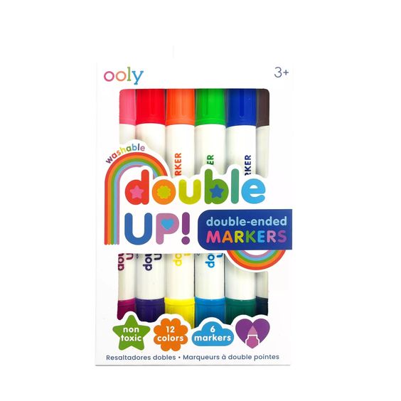 Hank & Sylvie's - Double Up! Double-Ended Markers - Set of 6 - Ooly
