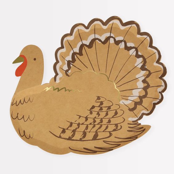 Turkey Paper Plates - Meri Meri