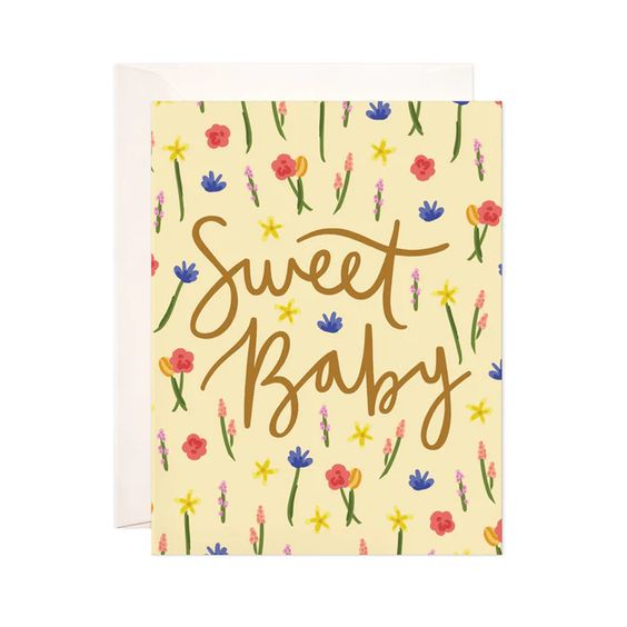 Floral Sweet Baby Card