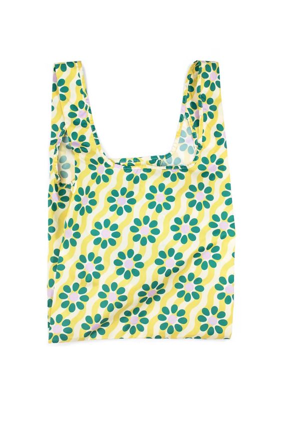 Wavy Daisy Medium Reusable Bag - Kind Bag - Hank & Sylvie's